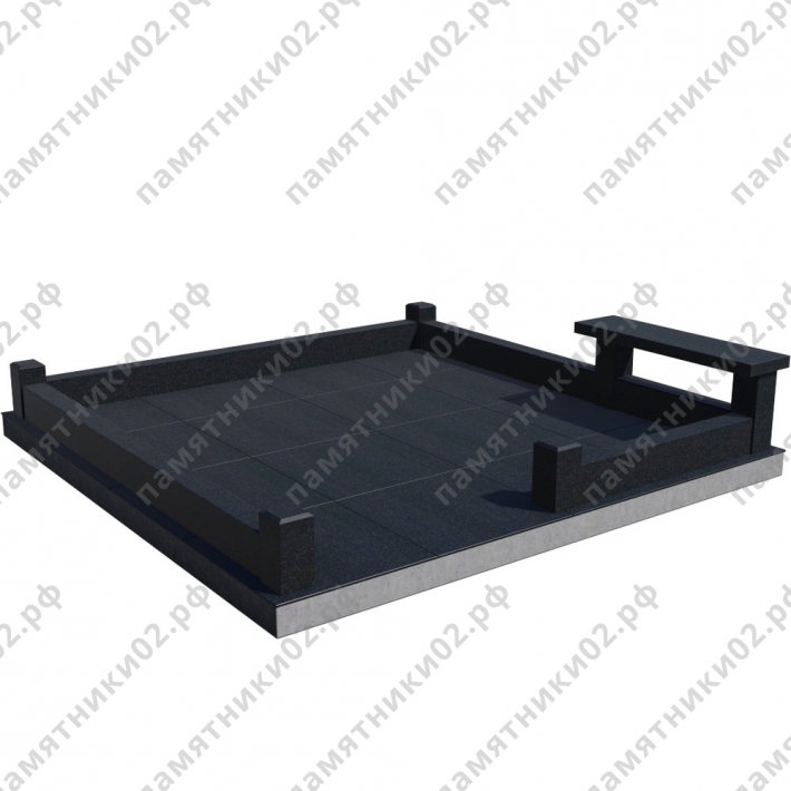 Цоколь гранитный на могилу № 17