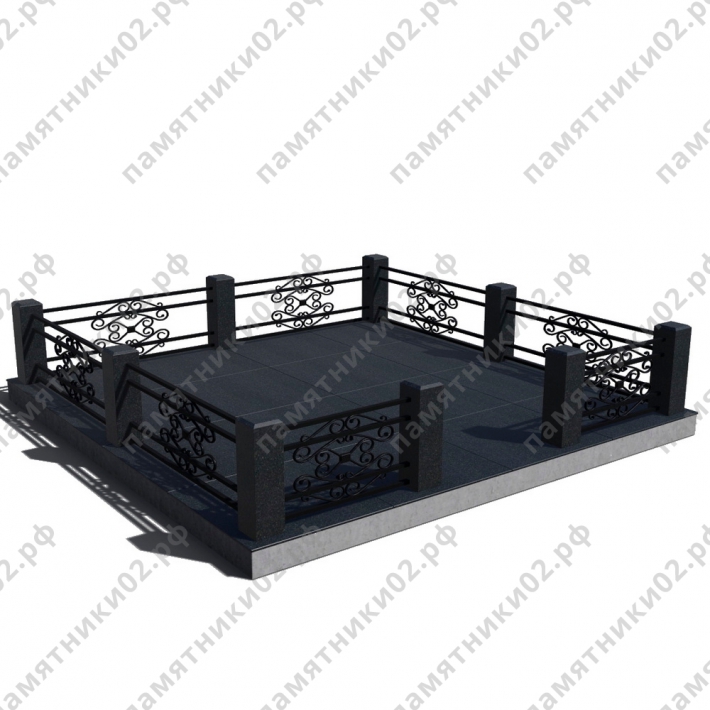 Цоколь гранитный на могилу № 21