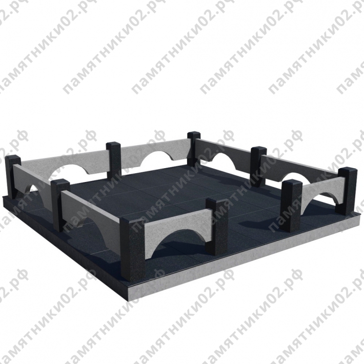 Цоколь гранитный на могилу № 9