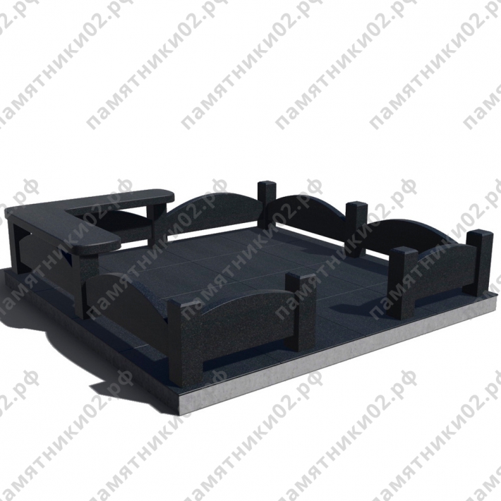 Цоколь гранитный на могилу № 12