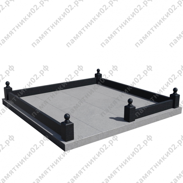 Цоколь гранитный на могилу № 4