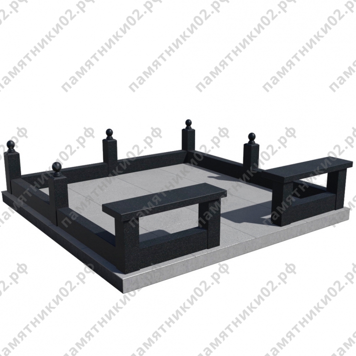 Цоколь гранитный на могилу № 20