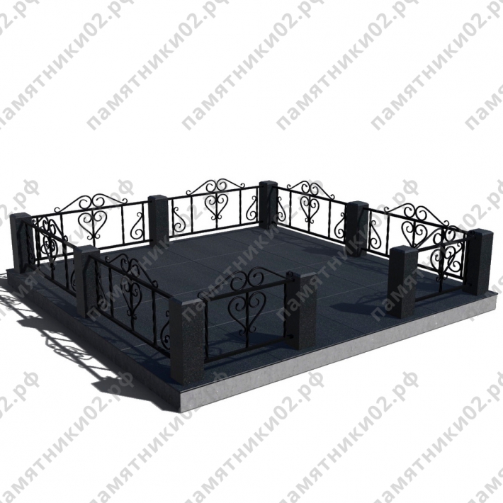 Цоколь гранитный на могилу № 22