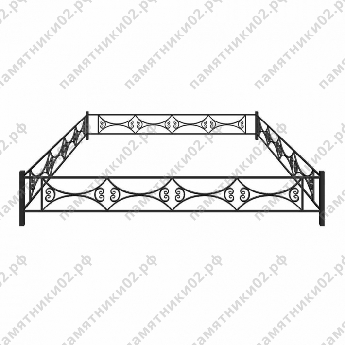 Ограда металлическая № 14