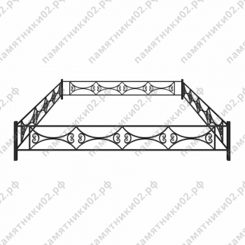Ограда металлическая № 14