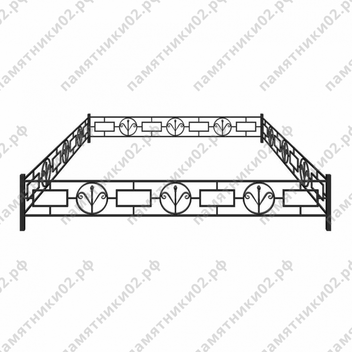 Ограда металлическая № 13