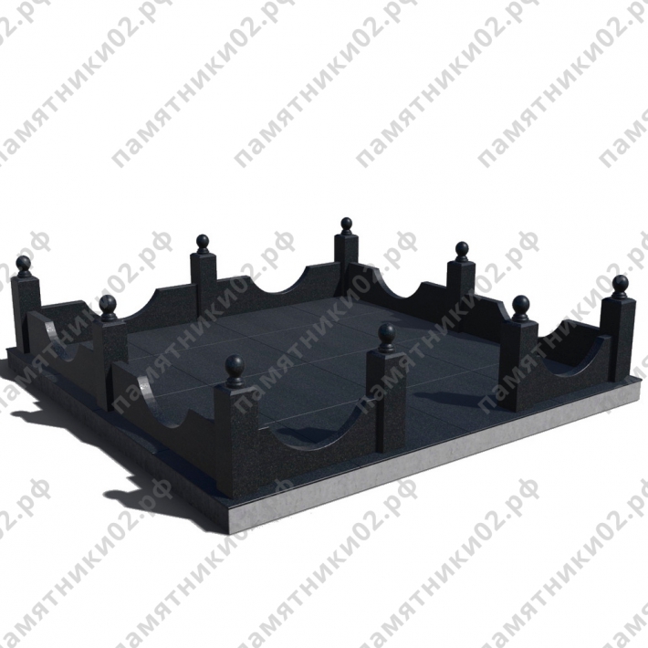 Цоколь гранитный на могилу № 7