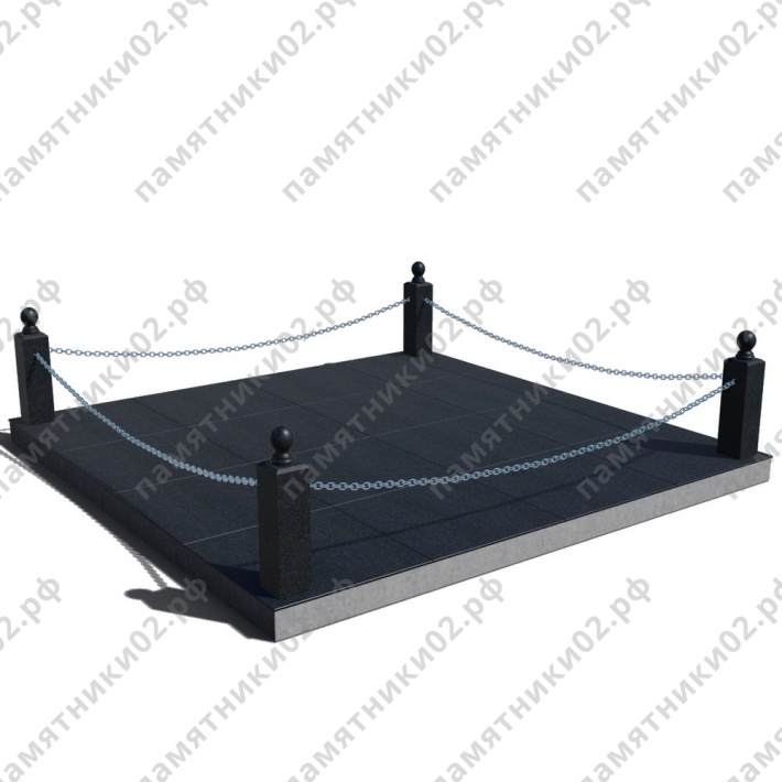 Цоколь гранитный на могилу № 14