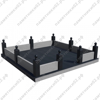 Цоколь гранитный на могилу № 6