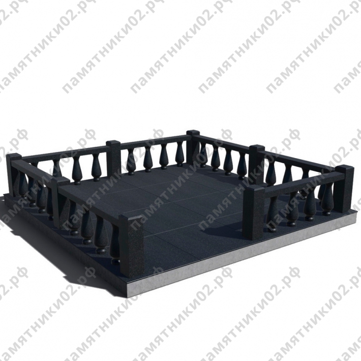 Цоколь гранитный на могилу № 1