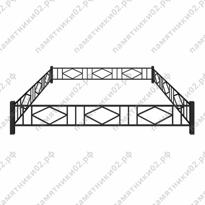Ограда металлическая № 12